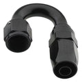 Hose Fitting #8 180 Deg. to #6 Hose Black